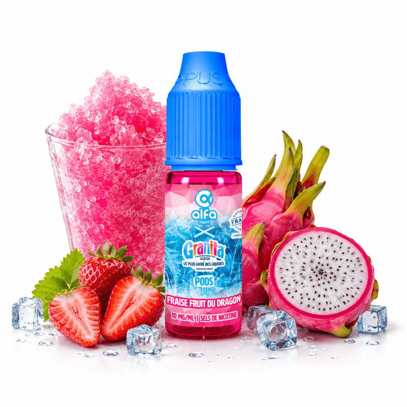 Fraise Fruit du dragon 10ml Sels de nicotine